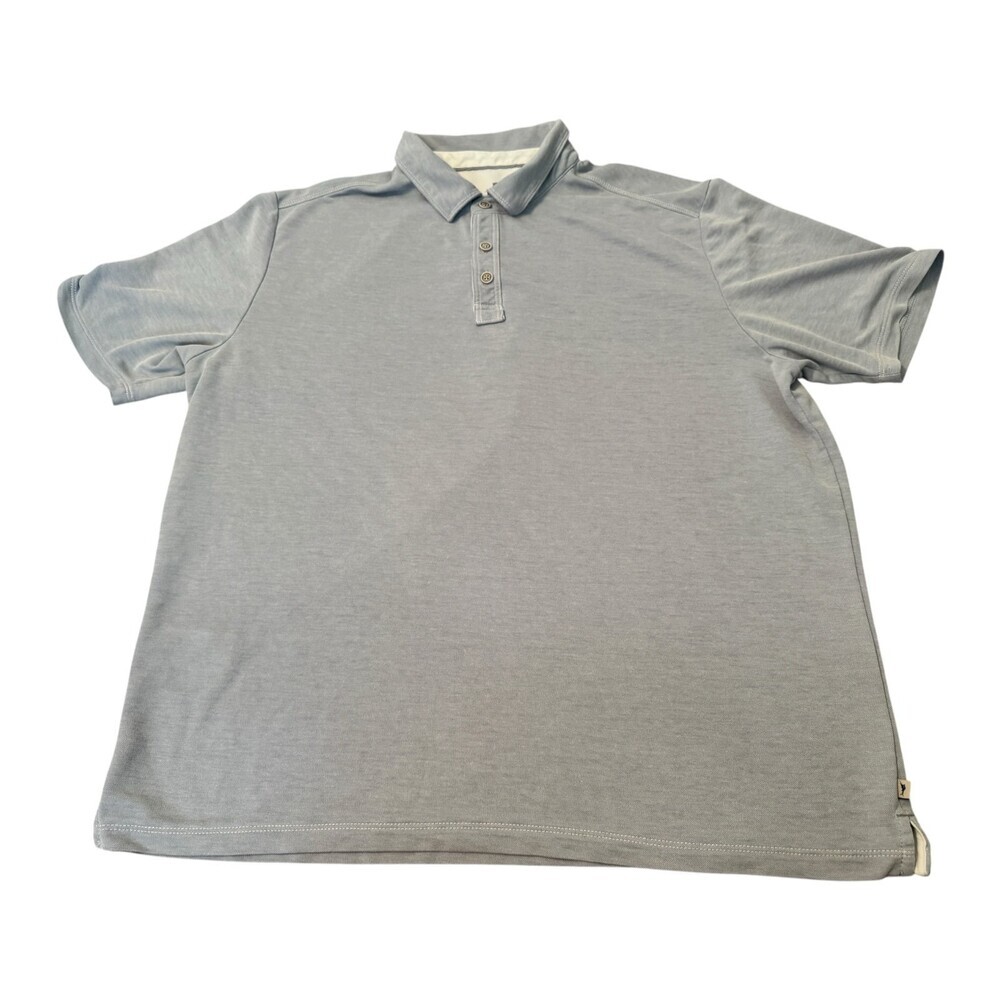 Tommy Bahama Shirt Mens XL Polo Blue Gray Short Sleeve Golf Modal Casual